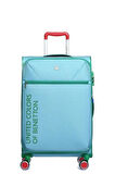 United Colors Of Benetton Ultra Light Hafif  Kumaş 2'li Valiz Seti Orta Boy - Kabin Boy Aqua BNT2100