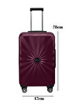 Büyük Boy %100 Polikarbon Valiz 4x2 Teker Bordo 1809