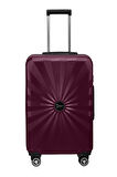 Orta Boy %100 Polikarbon Valiz 4x2 Teker Bordo 1809
