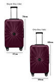2'li Valiz Seti Polikarbon Büyük Boy – Orta Boy Valiz Bordo 1809