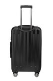 Orta Boy %100 Polikarbon Valiz Parlak Siyah 1810