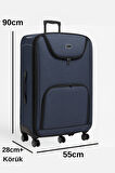 Louisiana Polo Battal Boy Kumaş Valiz Lacivert 2308