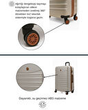 Büyük Boy Valiz 4x2 Teker Vizon-Taba 1168