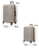 2'li Valiz Seti Büyük Boy - Orta Boy Vizon-Taba 1168