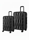 2'li Valiz Seti Büyük Boy - Orta Boy Siyah-Siyah 1167-S