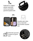 2'li Valiz Seti Büyük Boy - Orta Boy Siyah-Siyah 1167-S