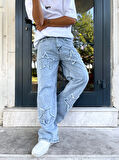 Premium Starry Patch Baggy Pantolon