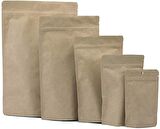 20X30 CM KRAFT * 10 ADET * KİLİTLİ DOYPACK TORBA 1000 GR