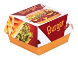 HAMBURGER KUTUSU FAST FOOD ORTA BOY HAMBURGER BASKILI 100 ADET