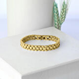 %100 Çelik Burma Yassı Siyah Zincir Bileklik