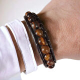 %100 Doğal 8 Mm Çakra Taşlı Çelik İpli̇ Bileklik Mıknatıs Kapama 