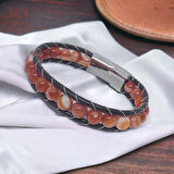 %100 Deri̇ '' Aslan Başı '' Fi̇gürlü Mjolnir Thor Çekici Çeli̇k Bi̇lekli̇k 20 CM