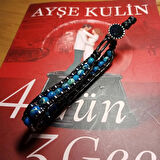 %100 Doğal Akik Taşı Düğme Kapama Bileklik 18 Cm