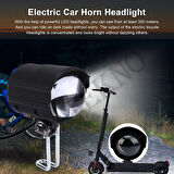 E Bike Led Far Elektrikli Scooter Farı Elektrikli Motosiklet E Bisiklet Far + Korna 36v-60v-Uyumlu