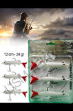 Silikon Balık Sasi Yem 3 Adet 12 cm 24gr. Rapala Lures Yapay Yem JigYem Maket Balık Silikon Yem
