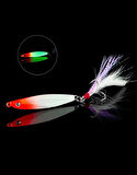 Glowlu Jig Yem 15Gr 6.cm Lrf Yem Lüfer Levrek Sarıkanat Yapay Yem Suni yem Tüylü Kanca jig Yem