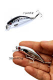 2 Li Set Ayna Rapala Lures Maket Balık Yapay Suni YemTurna Levrek Alabalık LüferAilesi JigYem