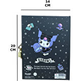 Kuromi Kilitli Defter 80 Yaprak Siyah - 14 x 20 cm