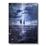 Fırtınalı Yolculuk - Şimşek Işığında Anime Kanvas Tablo