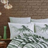 Hobby Çift Kişilik Poplin Nevresim Cascade Yeşil