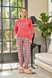 Aydoğan Kadın Sezin Love Is Patient Love Mercan Pijama Takım 0581