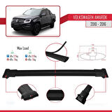 Volkswagen Amarok (2F) Pre-Facelift 2010-2016 Arası ile Uyumlu FLY Model Ara Atkı Tavan Barı Siyah 3 Adet