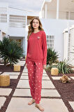 Aydoğan Kadın Asya Termal Kapli Nar Çiçeği Pijama Takım 0491