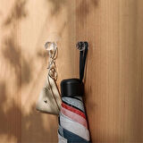 CELİK AVM® 2 Adet Kristal Kendiliğinden Güçlü Yapışkanlı Kulp Askısı Tutma Kolu