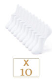 Unisex 10'lu Pamuklu Görünmez Çorap