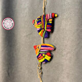 Uretti - Tülin 3528 - El Yapımı Keçe Renkli Neşeli Balıklar Duvar Süsü - 14 x 45 cm