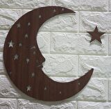 Aydede ve Yıldız Ahşap Duvar Dekoratif