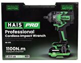HAISPRO Profesyonel Darbeli Somun Sıkma 1100 Nm 21 V