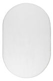Puffy Peluş Post, Oval Saçaksız Kaymaz Taban Halı 7 Renk Beyaz