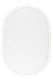 Puffy Peluş Post, Oval Ponpon Saçaklı Kaymaz Taban Halı 7 Renk  Beyaz