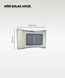 Mini Oval Solar Aplik Gün Işığı - 4 Adet