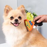 Uzun Tüylü Köpekler İçin Kolay Tarama Fırçası Temizlenebilir Çelik Tarak Tüy Toplayıcı Medium (3984)