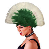 Mohican Mohawk Punk Peruk - 70 li 80 li Yıllar Peruk Model 10 (3984)