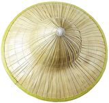 Naturel Renk Cambodia Kamboçyalı Vietnam Konik Şapkası PVC Hasır (3984)