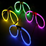 Karanlıkta Parlayan Fosforlu Glow Stick Gözlük Fosforlu Renkli Gözlük 6 Adet (3984)