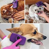 Otomatik Temizlenebilen Tuşlu Pratik Kedi Köpek Tüy Toplama Fırçası (3984)