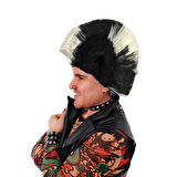 Mohican Mohawk Punk Peruk - 70 li 80 li Yıllar Peruk Model 5 (3984)