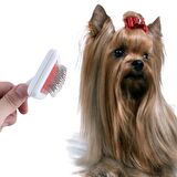 Paslanmaz Evcil Hayvan Kedi Köpek Tüy Tarama Toplama Fırçası Kolay Temizlenir Bakım Aleti (3984)