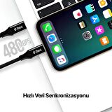 Ttec 20W 1.5 Metre Type C To İphone Lightning Şarj ve Data Kablosu, Örgü Halat Tipi 20W Lightning Kablo