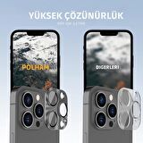 Polham 8K Çözünürlüklü İphone 15 Pro ve İphone 15 Pro Max İle Uyumlu Kamera Koruyucu Lens, 5 Katman Korumalı