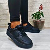 Kinetix Enner Pu Siyah Comfort Fuspetli Atom Sneaker Spor Ayakkabı