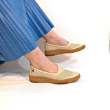 pierre Cardin 54562 Bej Hakiki Deri Kaymaz Rahat Kadın Ayakkabı