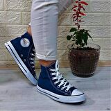 Fiyra 555 Kot Mavi Uzun Unisex Sneaker Keten Spor Ayakkabı