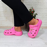 Sonimix 12901 Pembe Taşlı Kalın Tabanlı Kadın  Terlik