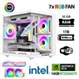 Xaser Eco X170 i7 12700KF 32GB DDR5 Ram 1TB M.2 NVMe SSD 16GB RTX5060Ti Sıvı Soğutmalı Hazır Oyuncu Sistemi