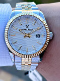 Daniel Klein Takvimli Kadran Rolex Kasa 30 Mt Suya Dayanıklı 2 Yıl Garantili Erkek Kol Saati FG.DK13985.7